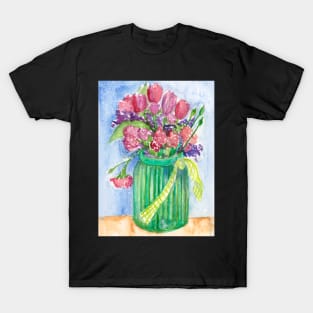 Bouquet in a Green Vase T-Shirt